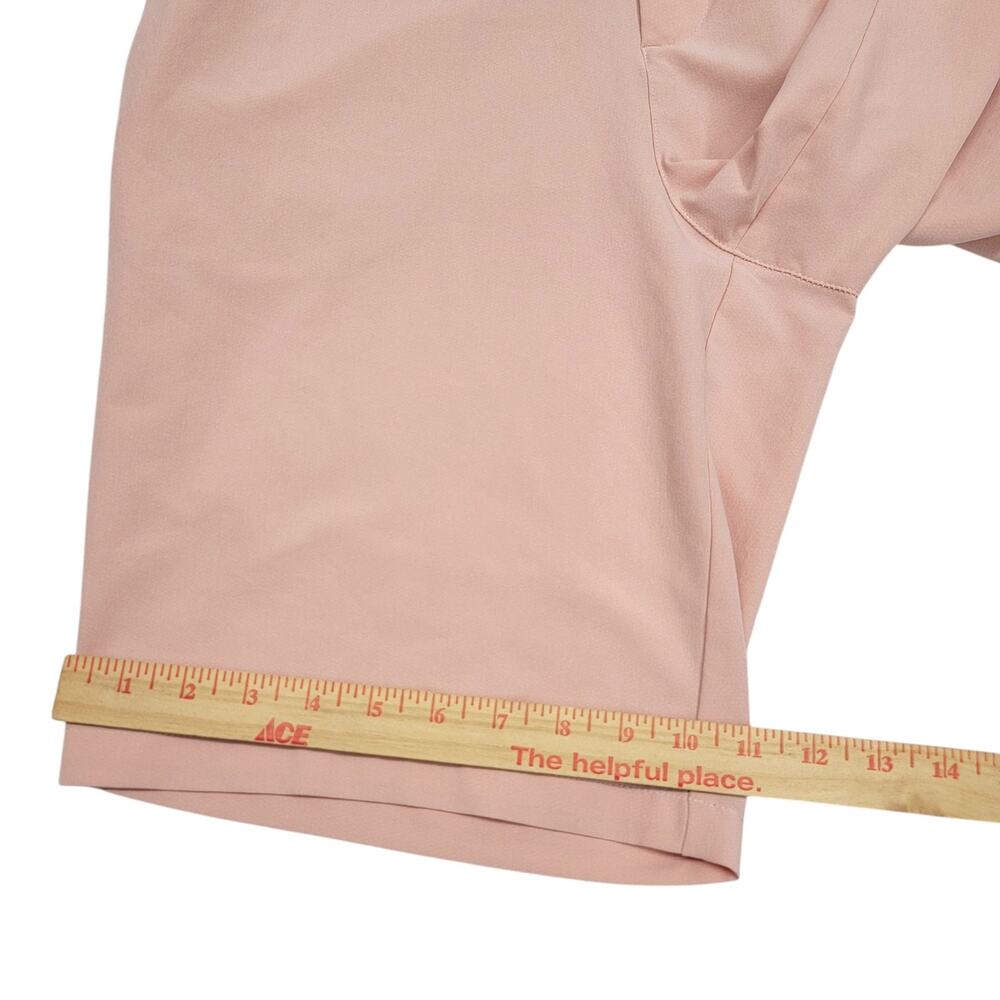 Nike Golf Shorts Mens 32 Pink Peach Dri-Fit Flat Front V-Notch Chino Active - Picture 10 of 10